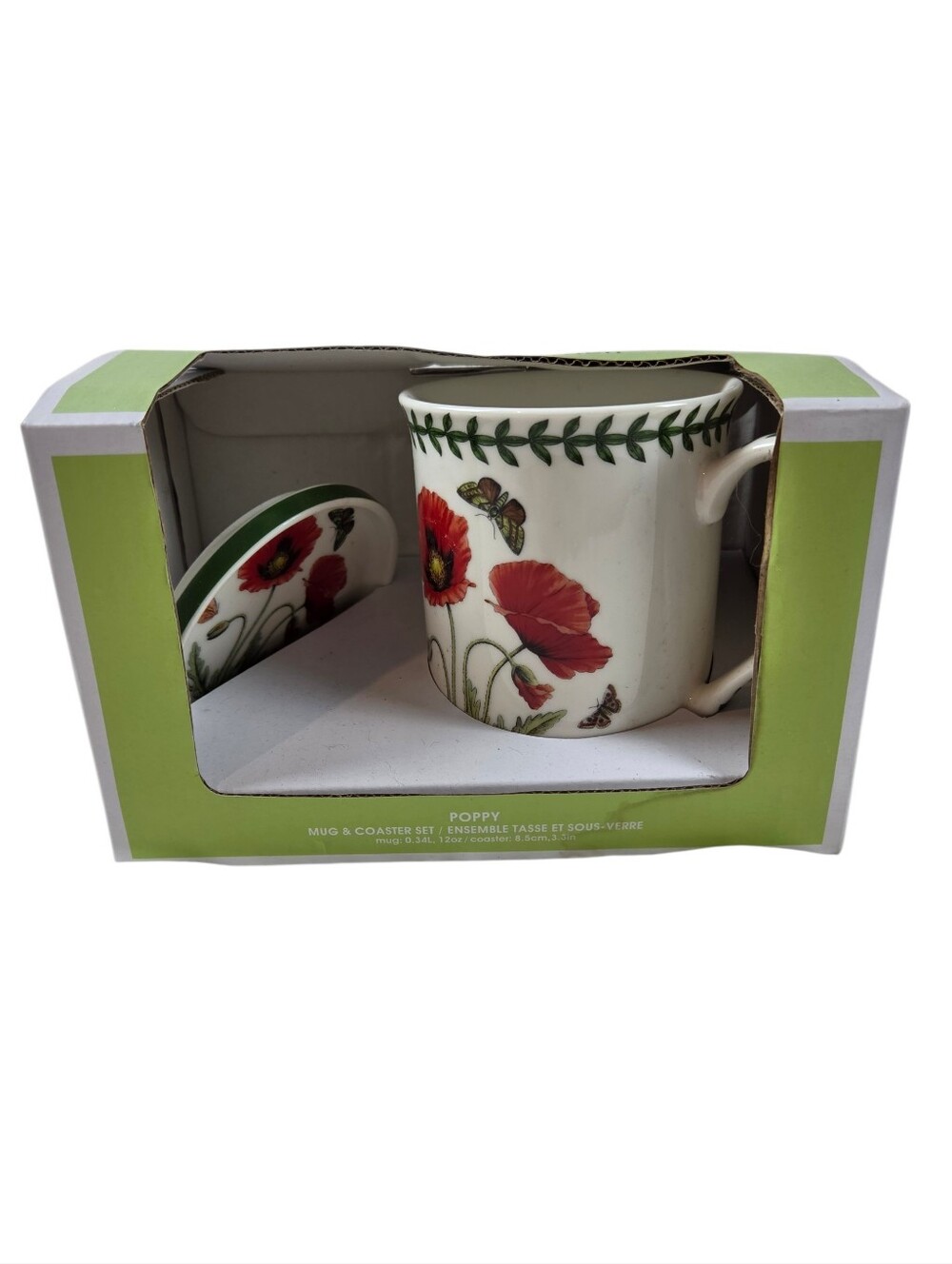 Portmeirion Botanic Garden Poppy Mug & Coaster Set